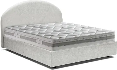 Produktbild von Doppelbett Aurora, Containerbett mit Stoffbespannung, 100%  Italy, Frontöffnung, inklusive Matratze Cm 160x200, Weiß