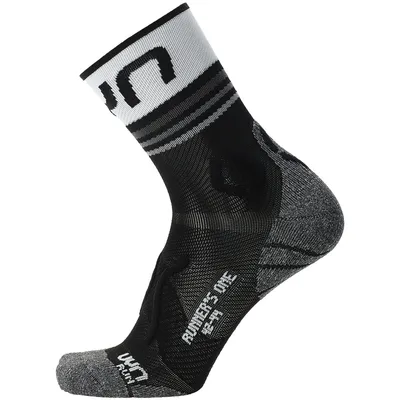 Immagine prodotto di UYN Calzini da corsa da donna - Un calzino corto, calzini da ginnastica, poliammide, logo nero/bianco 39-40