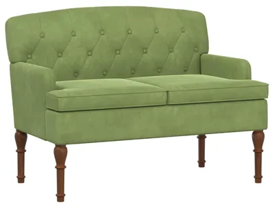 Zdjęcie produktu dla VidaXL Dwuosobowa sofa z ozdobnymi guzikami, jasnoszara, 111 x 65 x 79 cm, aksamit