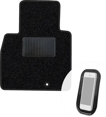 Produktbild von moto-MOLTICO Fahrer Fußmatte Auto Velours Fahrerseite Autoteppiche Schwarz Fahrermatte 1-teilig passend für Nissan Micra 2010-2016