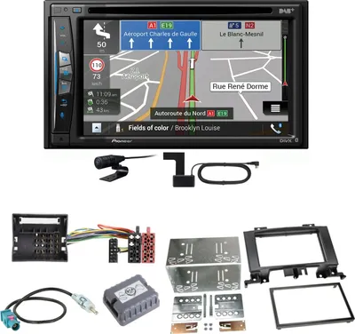 Produktbild von Pioneer AVIC-Z730DAB Navigation USB Einbauset für Mercedes Sprinter W906 Crafter