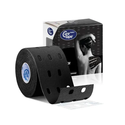 Immagine prodotto di Cure Punch nastro kinesiology originale, 5 cm x 5 m, nero (1 pezzo)