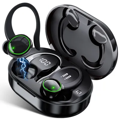 Produktbild von Kabellose Ohrhörer, Bluetooth 5.3 Sport Kopfhörer,Geräuschunterdrückung,Ohrbügeln,wasserdichtes Headset für Laufen, Training und Fitnessstudio