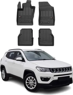 Image de OMAC Tapis de sol en caoutchouc pour Jeep Compass 2017-2025 Noir Premium