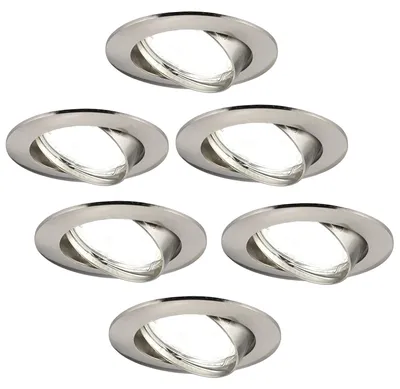 Produktbild von Ledvion 6er Set LED Einbaustrahler Rund 3W dimmbar Neutralweiss