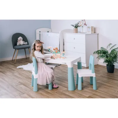Obrázok produktu pre FREEON Plastový stôl so stoličkami Neo, biely, sivý