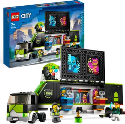 Produktbild von LEGO 60388 Gaming Turnier Truck, LKW-Spielzeug mit Minifiguren, Gamer-Geschenk für Jungen und Mädchen und Fans von E-Sports ab 7 Jahren