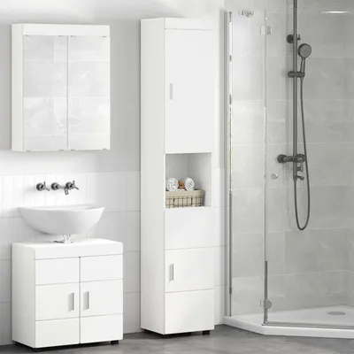Immagine prodotto di Maison Exclusive - Set di mobili da bagno TULUM Bianco 37 x 31,5 x 203 cm