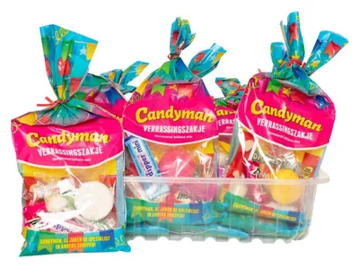 Produktbild von Candyman Überraschungstüte 12x52g – Süße Vielfalt zum Naschen & Teilen