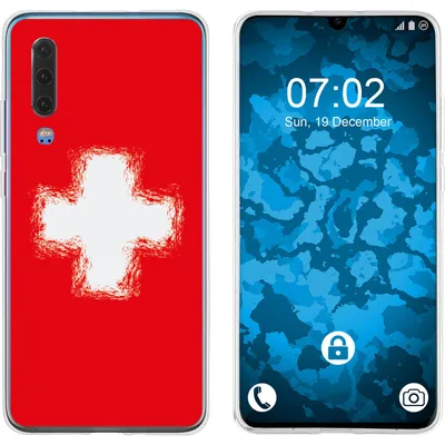 Produktbild von PhoneNatic Case kompatibel mit Huawei P30 Silikon-Hülle WM Schweiz M10