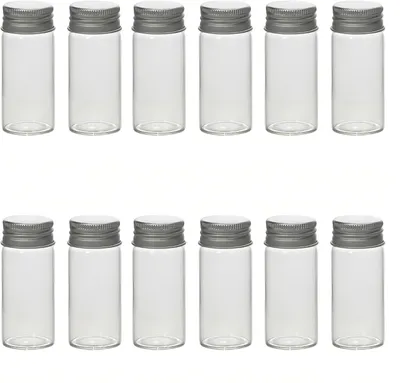 Produktbild von Glasflaschen 30 ml, 12 Stück, Aluminium-Schraubverschluss, für Hochzeiten