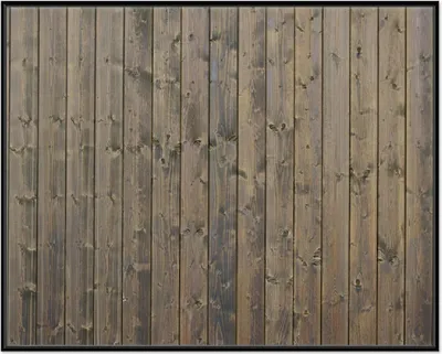 Produktbild von Wallario Wandbild Holzpaneelen in grau braun - Holzmuster mit Maserung, Größe: 40,30 x 50,30 cm, Poster mit schwarzem Aluminiumrahmen