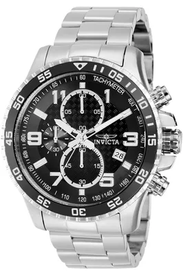 Zdjęcie produktu dla Invicta Specialty 37146 Zegarek Męski - Mechanizm Kwarcowy - Stal Nierdzewna z Czarną Tarcza - 45 mm