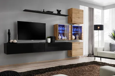 Immagine prodotto di Mobile per soggiorno RIONATA 19 - nero / rovere wotan