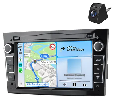 Immagine prodotto di Autoradio Android con DAB+, porta USB tipo C, CarPlay, per Opel Astra H, Corsa C, D, Meriva, Zafira B, GPS, Wi-Fi, DAB+, Android Auto, nero lucido, 7 pollici