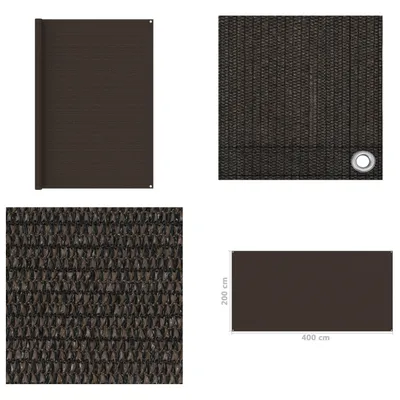 Obrázek produktu pro vidaXL stanový koberec 200x400 cm hnědý - stanový koberec - kempingový koberec - kempingové koberce