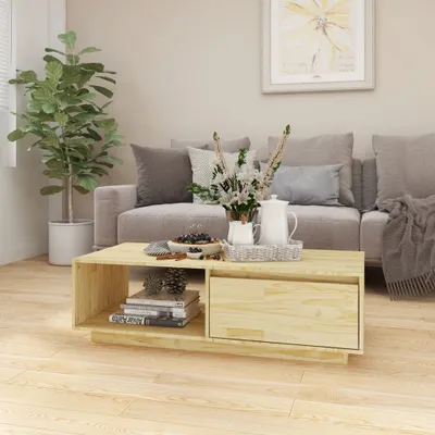 Produktbild von The Living Store Couchtisch 110x50x33,5 cm Massivholz Kiefer