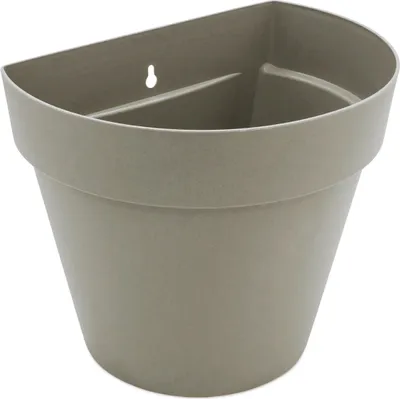 Obrázek produktu pro 1.03 Plastový květináč k montáži na zeď - cca 27,5 x 23,5 x 20 cm - Nástěnný květináč v barvě SAND