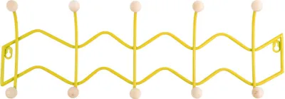 Produktbild von Present Time - Garderobenständer Double Zig Zag - Leuchtendes Gelb - 61x6.5x20cm
