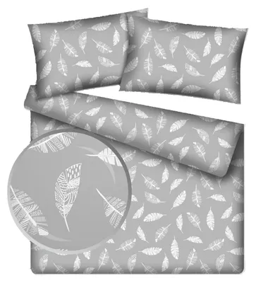 Produktbild von Nyks Bettwäsche 200x220 cm Feder-Design aus Baumwolle