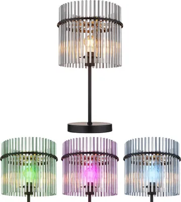 Produktbild von Smart LED Tischleuchte, Glasstäbe, rauchfarben, H 54,5 cm