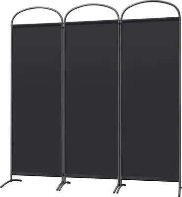 Produktbild von Angel Living 3 Teil  168X185CM Bogenparavent Sichtschutz Balkonbespannung Balkonsichtschutz Paravent Raumteiler Trennwand,Schwarz