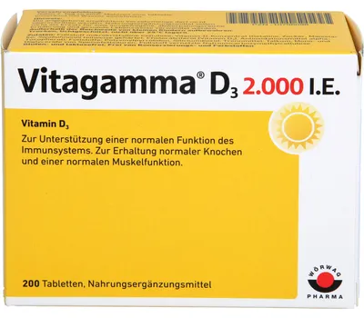 Immagine prodotto di Vitagamma D3 2.000 U.I. Vitamina D3 NEM, 200 St TAB
