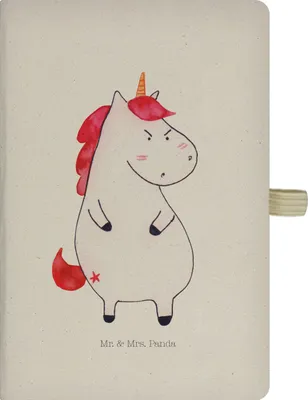 Produktbild von Mr. & Mrs. Panda notizbuch Einhorn Wut - Transparent - Geschenk, Tagebuch, Unicorn, A5, Journal, Arbeit, Lustig, Ansage, Kladde, Schreibheft