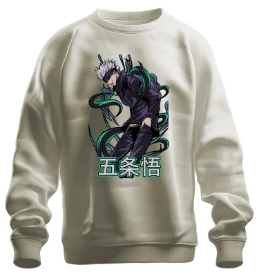 Obrázok produktu pre Jujutsu Kaisen Gojo 五条悟 Anime Otaku Darčeková mikina Uni mikina so zaviazanými očami, príroda, XL