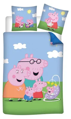 Obrázok produktu pre Peppa Pig – obliečka na perinu Family 140 x 200 cm, bavlna