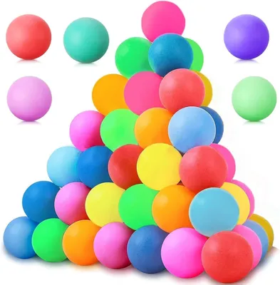 Imagen del producto de Pelotas de ping pong de colores, 60 unidades, 40 mm, para uso recreativo y decoración