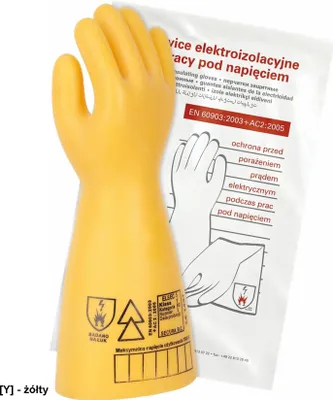 Zdjęcie produktu dla RELSEC-5 - Rękawice elektroizolacyjne ELSEC 5 kV, klasa 0 - 9-11