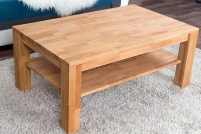 Produktbild von Couchtisch aus massiver Kernbuche, 105x65x45 cm, Tischplatte 2 cm stark