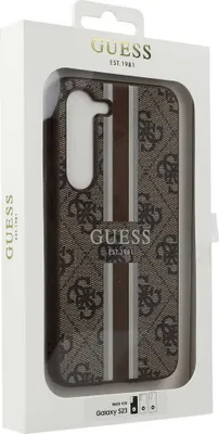 Produktbild von Guess 4G Printed Stripe - Etui Samsung Galaxy S23 (brązowy)