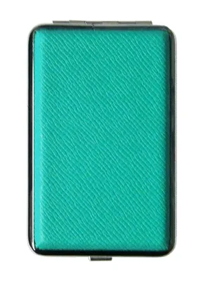 Produktbild von ZIGARETTENETUI für 12 Zigaretten Carbon Leder Etui Zigarettenbox Zigarettendose Case Box Dose 04 (Türkis)