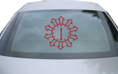 Produktbild von Indigos UG - Aufkleber Heckscheibe & Motorklappe DE2472 - rot - 600x600 mm - Chaosmagie - Auto Scheiben Fenster Heckklappe Tuning Racing JDM - Die cut