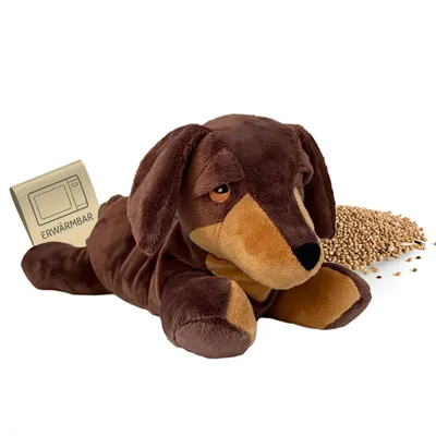 Immagine prodotto di Habibi Peluche classico bassotto riscaldante giocattolo coccoloso scaldabiberon Scaldare nel microonde/forno, ideale anche per i neonati
