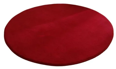 Productafbeelding van Rode tapijt van rundervacht met koraalmotief, antislip, wasbaar, 200 cm