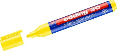 Produktbild von Pigmentmarker edding 30 brilliant paper marker 1,5-3mm gelb Packung mit 10 Stück
