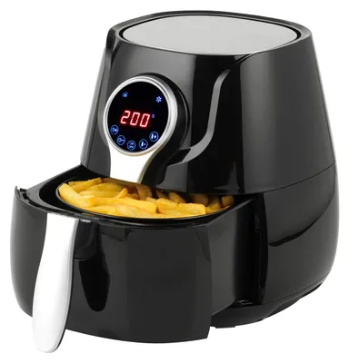 Heißluftfritteuse 4,5 L, 1400 W, schwarz, Touch-Bedienung