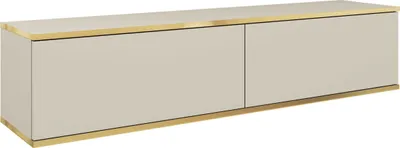 Obrázek produktu pro Selsey Mucalma - Závěsná TV skříňka, béžová / zlatá, 135 cm