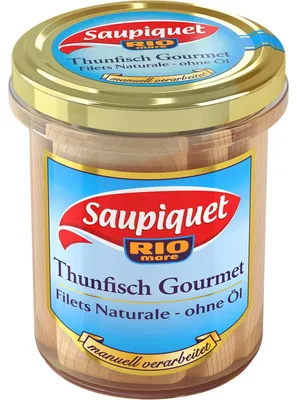 Obrázek produktu pro Saupiquet Tuna Gourmet Fillets Naturale bez oleje plechovka 180g