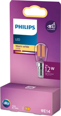 Produktbild von Philips 8719514441415, 1 W, 12 W, E14, 110 lm, 15000 h, Warmweiß