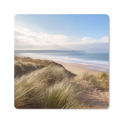Produktbild von MuchoWow® Mauspad Mousepad Meer - Dünen - Pflanzen 20x20 cm - Mousepads - Maus Mat - Pad - Mausunterlage - Desk Mat - Bureauartikeln