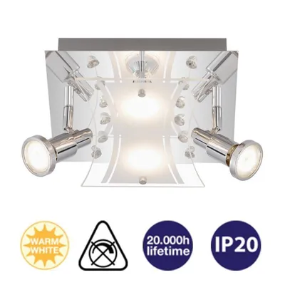 Produktbild von B-Kartonage Briloner  "MAISON" Deckenleuchte chrom LED 16W