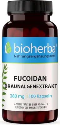 Produktbild von Bioherba Fucoidan Braunalgenextrakt 280 mg 100 Kapseln