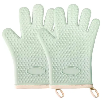 Produktbild von Hitzebeständige Silikon-Ofenhandschuhe – Rutschfest und lebensmittelecht