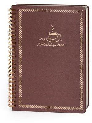 Immagine prodotto di Quaderno a spirale A5, righe, 160 pagine, copertina in tessuto con stampa dorata, ideale per scuola e ufficio