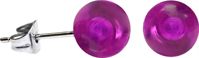 Produktbild von Ohrstecker mit Acrylkugel in verschiedenen Farben und Größen Größe - 4 mm Farbe - Lila