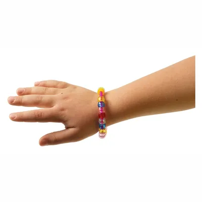 Immagine prodotto di Set di braccialetti con perline Colorations - Gioielli in plastica per bambini, 24 pezzi